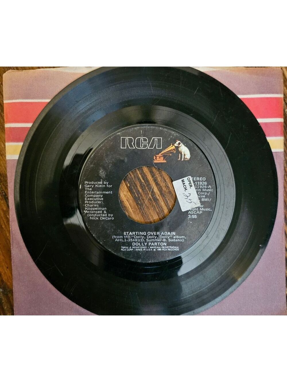 Dolly Parton - Starting Over again/ sweet agony  - vintage vinyl 45